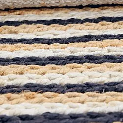 Juteteppich - Howrah Braided Jute (natur/weiß/schwarz)