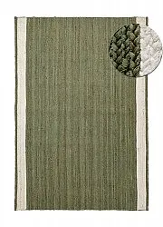 Juteteppich - Senaki (militärgrün/weiß)