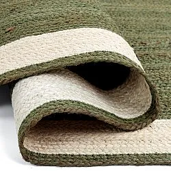 Juteteppich - Senaki (militärgrün/weiß)
