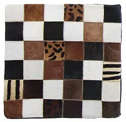Kuhfell-Kissen (kissenbezug) 45 x 45 cm