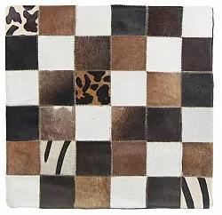 Kuhfell-Kissen (kissenbezug) 45 x 45 cm