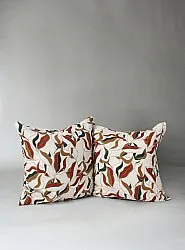 Kissenbezug x 2 - Amalie (beige/rust)