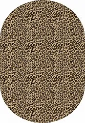 Ovaler Teppich - Leopard (braun)