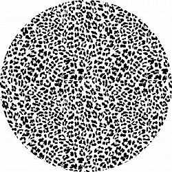 Runde Teppiche - Leopard (schwarz/weiß)