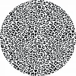 Runde Teppiche - Leopard (schwarz/weiß)