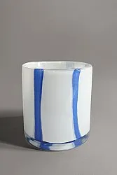 Kerzenhalter S - Zuri (weiß/blau)