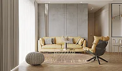 Rund Teppich - Lorenzo (braun/gold)