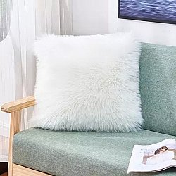 Kissenbezug - Luxury Faux Fur 45 x 45 cm (weiß)