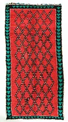 Marokkanische Berber Teppich Boucherouite 370 x 170 cm