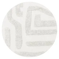 Runde Teppiche - Alexa Natural Cotton Shaggy (offwhite)