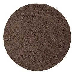 Runde Teppiche - Amberley Natural Cotton Shaggy (braun)