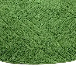 Runde Teppiche - Amberley Natural Cotton Shaggy (grün)