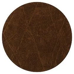 Runde Teppiche - Andrea Natural Cotton Shaggy (braun)