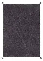 Hochflorteppiche - Andrea Natural Cotton Shaggy (schwarz)