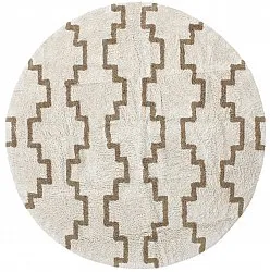 Runde Teppiche - Arlon Natural Cotton Shaggy (beige)
