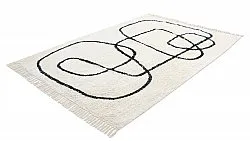 Hochflorteppiche - Bavello Natural Cotton Shaggy (offwhite/schwarz)