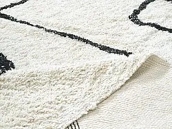 Hochflorteppiche - Bavello Natural Cotton Shaggy (offwhite/schwarz)