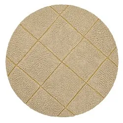 Runde Teppiche - Bellevue Natural Cotton Shaggy (beige/braun)