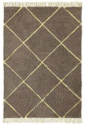 Hochflorteppiche - Bellevue Natural Cotton Shaggy (braun/gelb)