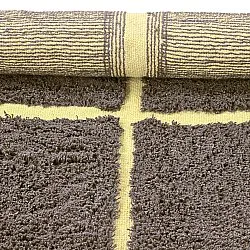 Runde Teppiche - Bellevue Natural Cotton Shaggy (braun/gelb)