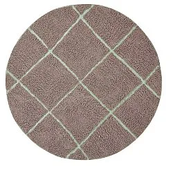 Runde Teppiche - Bellevue Natural Cotton Shaggy (taupe/grün)