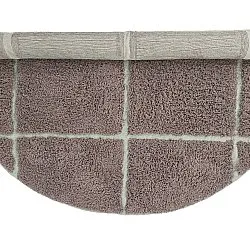 Runde Teppiche - Bellevue Natural Cotton Shaggy (taupe/grün)