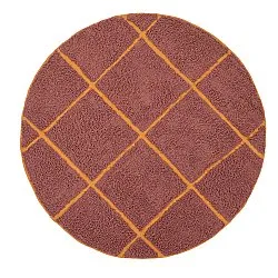 Runde Teppiche - Bellevue Natural Cotton Shaggy (rot/orange)