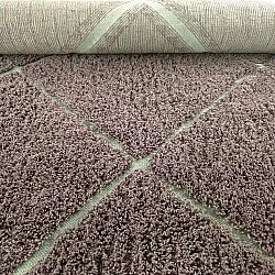Hochflorteppiche - Bellevue Natural Cotton Shaggy (taupe/grün)