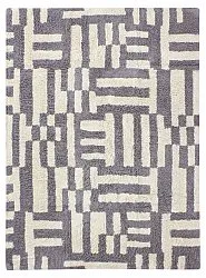 Hochflorteppiche - Bergamo Natural Cotton Shaggy (grau/weiß)