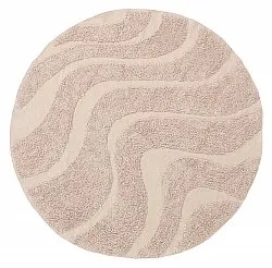 Runde Teppiche - Bonnie Natural Cotton Shaggy (beige)