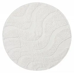 Runde Teppiche - Bonnie Natural Cotton Shaggy (offwhite)