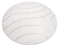 Runde Teppiche - Bonnie Natural Cotton Shaggy (offwhite)