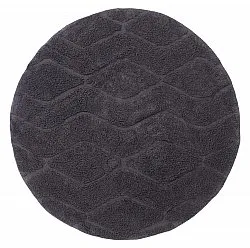 Runde Teppiche - Brynn Natural Cotton Shaggy (schwarz)