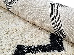 Runde Teppiche - Chablis Natural Cotton Shaggy (offwhite/schwarz)