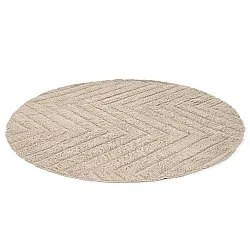 Runde Teppiche - Conara Natural Cotton Shaggy (beige)