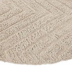 Runde Teppiche - Conara Natural Cotton Shaggy (beige)
