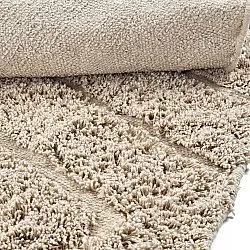 Runde Teppiche - Conara Natural Cotton Shaggy (beige)