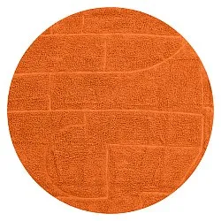Runde Teppiche - Cremona Natural Cotton Shaggy (orange)