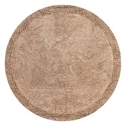 Runde Teppiche - Ebba Natural Cotton Shaggy (braun)
