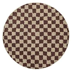 Runde Teppiche - Elsey Natural Cotton Shaggy (beige/braun)