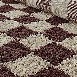 Runde Teppiche - Elsey Natural Cotton Shaggy (beige/braun)