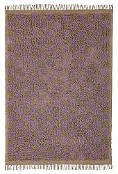 Hochflorteppiche - Elsey Natural Cotton Shaggy (braun/lila)