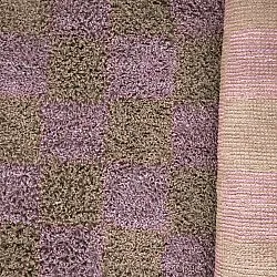 Hochflorteppiche - Elsey Natural Cotton Shaggy (braun/lila)