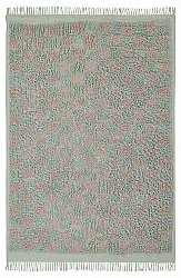 Hochflorteppiche - Elsey Natural Cotton Shaggy (grau/rosa)