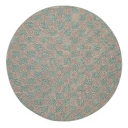 Runde Teppiche - Elsey Natural Cotton Shaggy (grau/rosa)