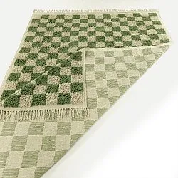 Hochflorteppiche - Elsey Natural Cotton Shaggy (grün/beige)