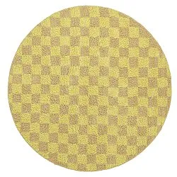 Runde Teppiche - Elsey Natural Cotton Shaggy (gelb/beige)