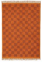 Hochflorteppiche - Elsey Natural Cotton Shaggy (orange/rot)