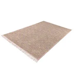 Hochflorteppiche - Elsey Natural Cotton Shaggy (rosa/orange)