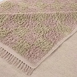 Hochflorteppiche - Elsey Natural Cotton Shaggy (rosa/orange)